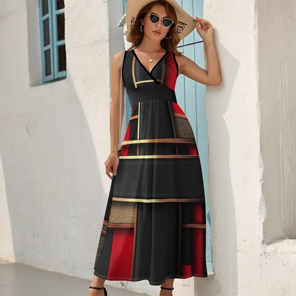 V-neck Sleeveless Dress - Picture 2 of 3